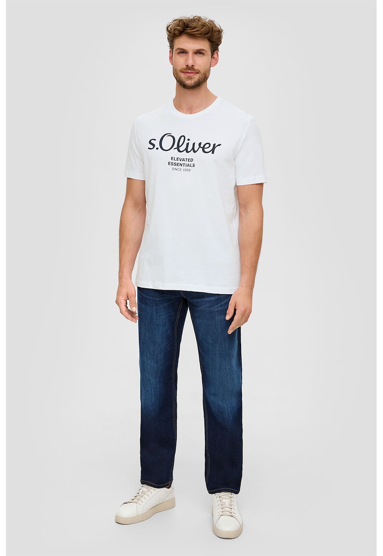 Tricou de bumbac cu imprimeu logo - Alb