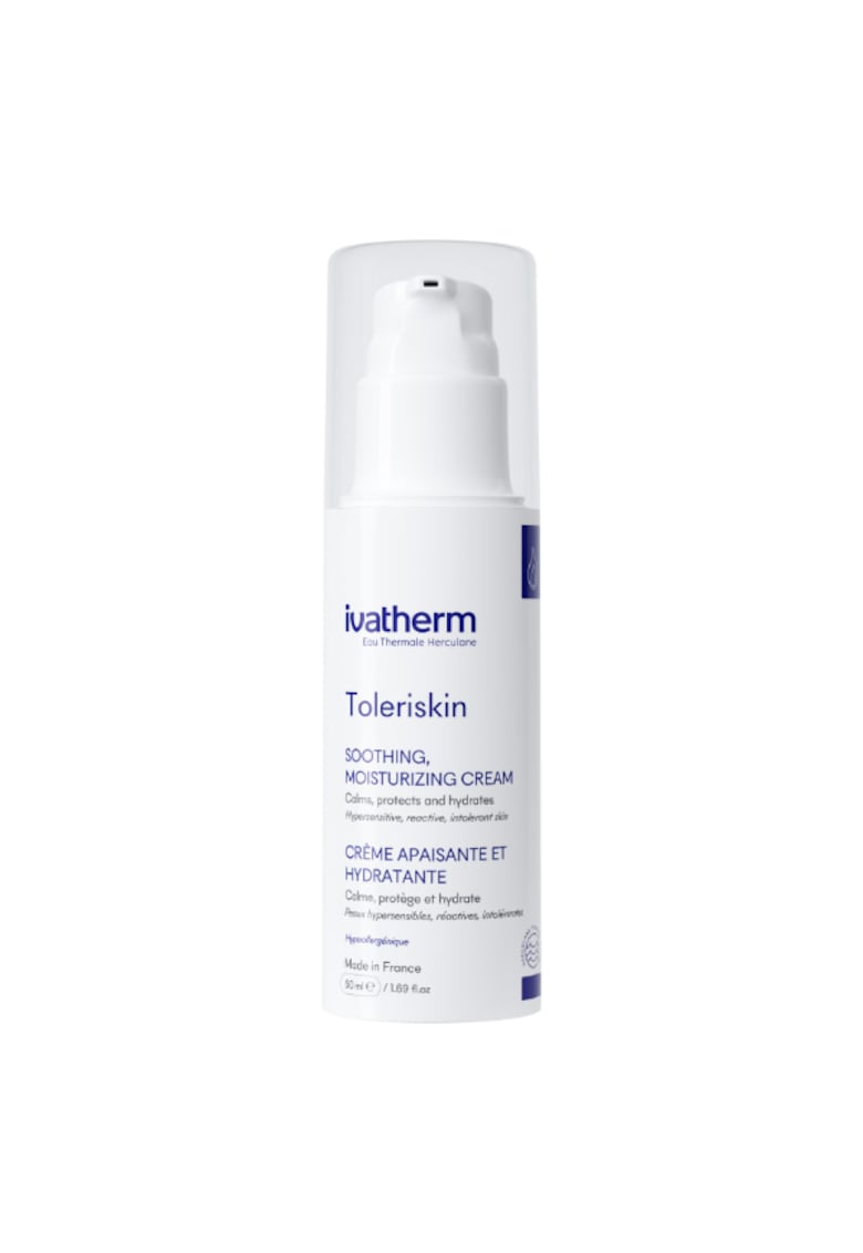 Crema hidratanta intens calmanta Toleriskin -  cu efect prebiotic pentru pielea hipersensibilizata - 50 ml
