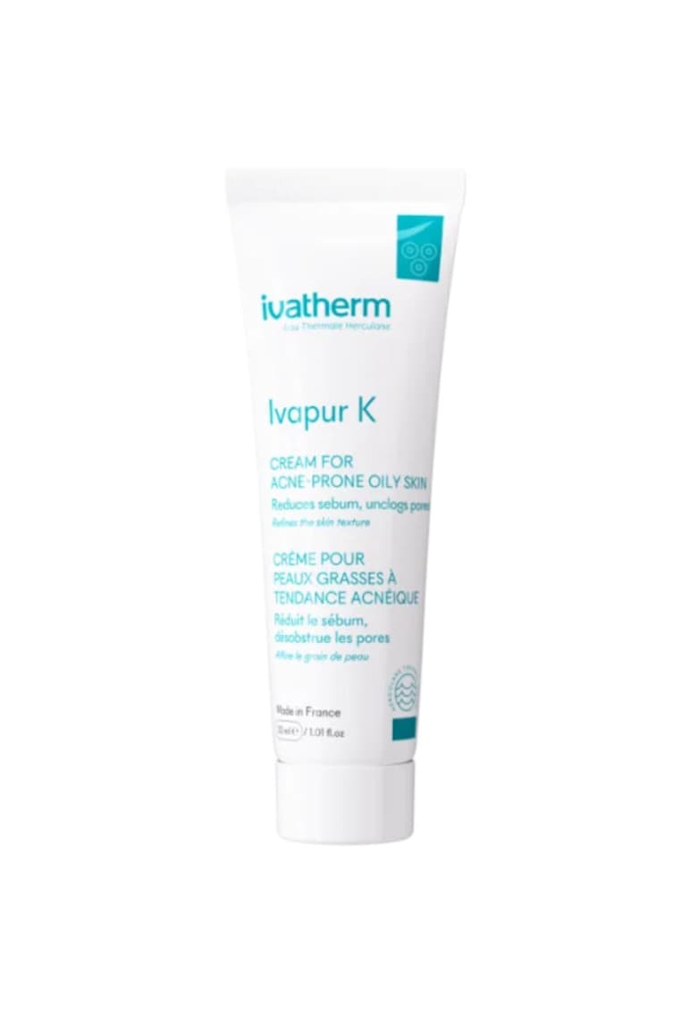 Crema seboregulatoare Ivapur K -  pentru ten gras cu tendinta acneica - 30ml