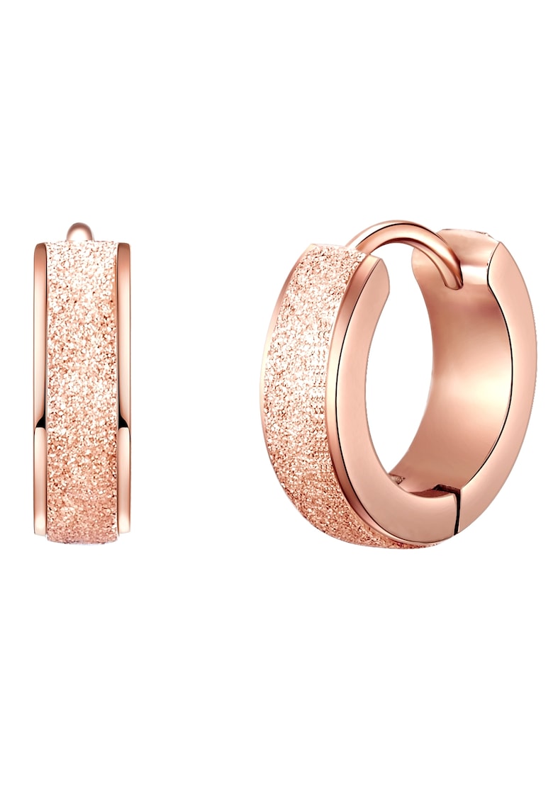 Cercei placati cu aur de 14K - din otel inoxidabil - Auriu rose