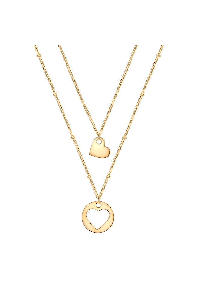 Set de coliere placate cu aur de 14K - 2 piese - Auriu