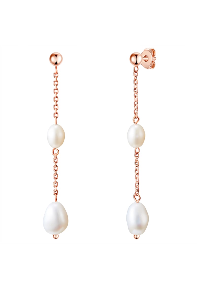 Cercei drop placati cu aur de 14K - Auriu rose