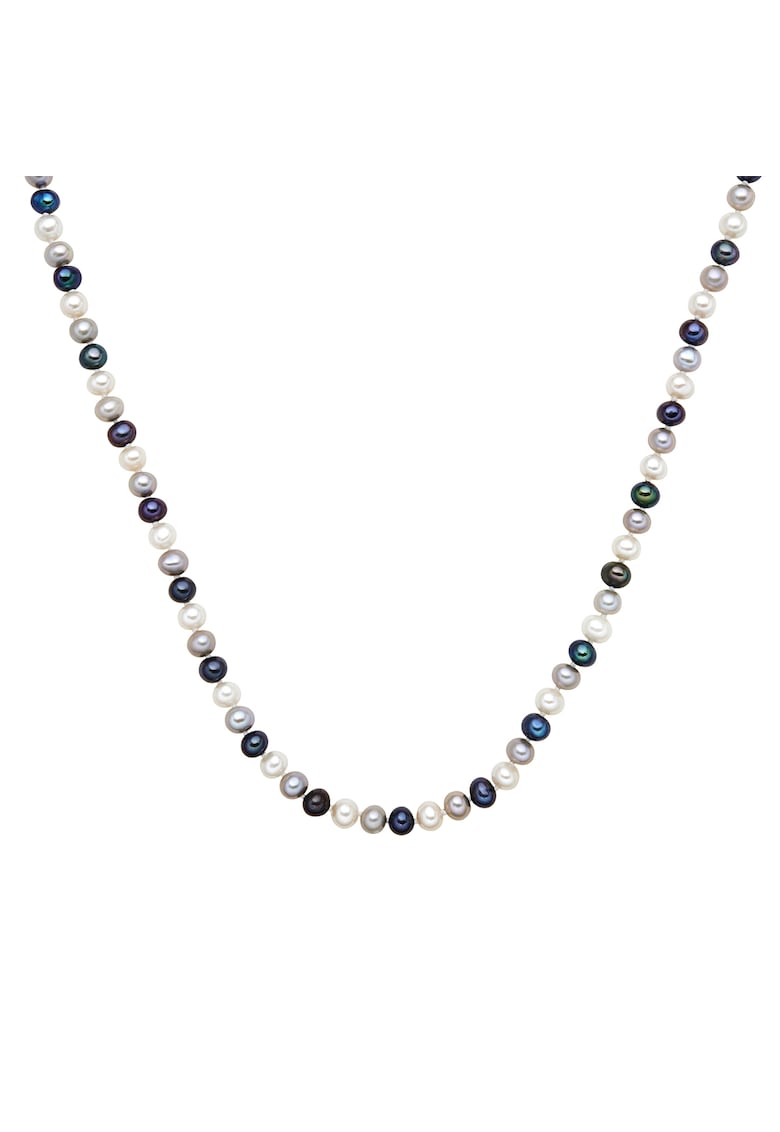 Colier din perle placate cu rodiu - Multicolor