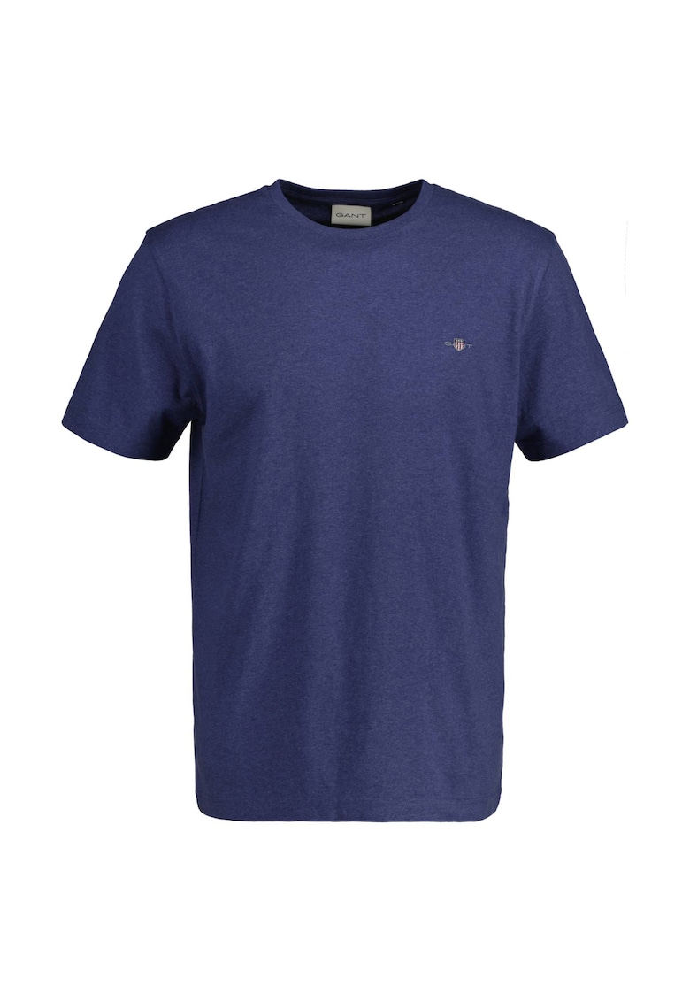 Tricou regular fit din bumbac Shield - Albastru inchis