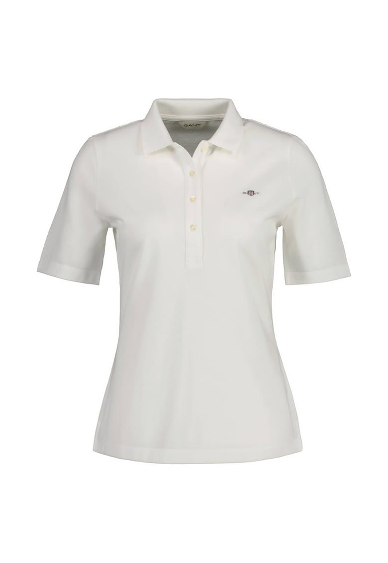 Tricou polo din bumbac - Alb murdar