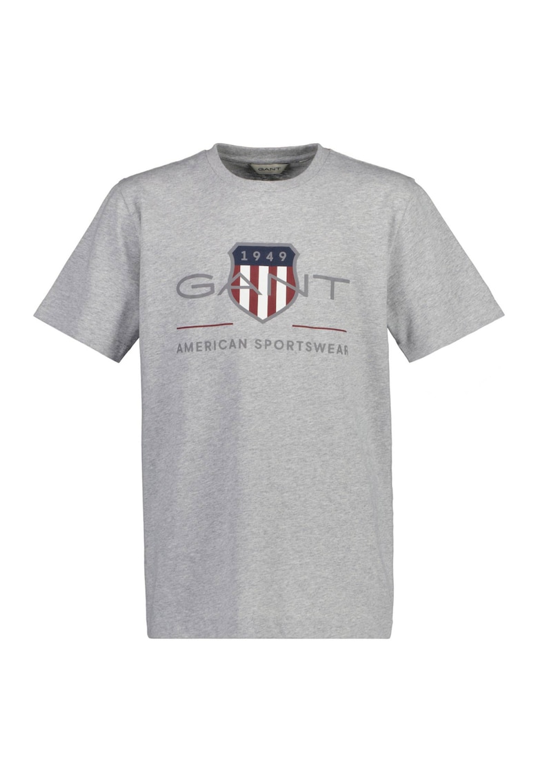 Tricou de bumbac cu logo Archive Shield - Gri deschis