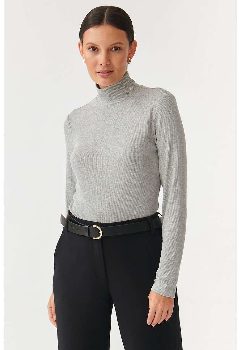 Bluza cu guler inalt Goltika - Gri deschis melange