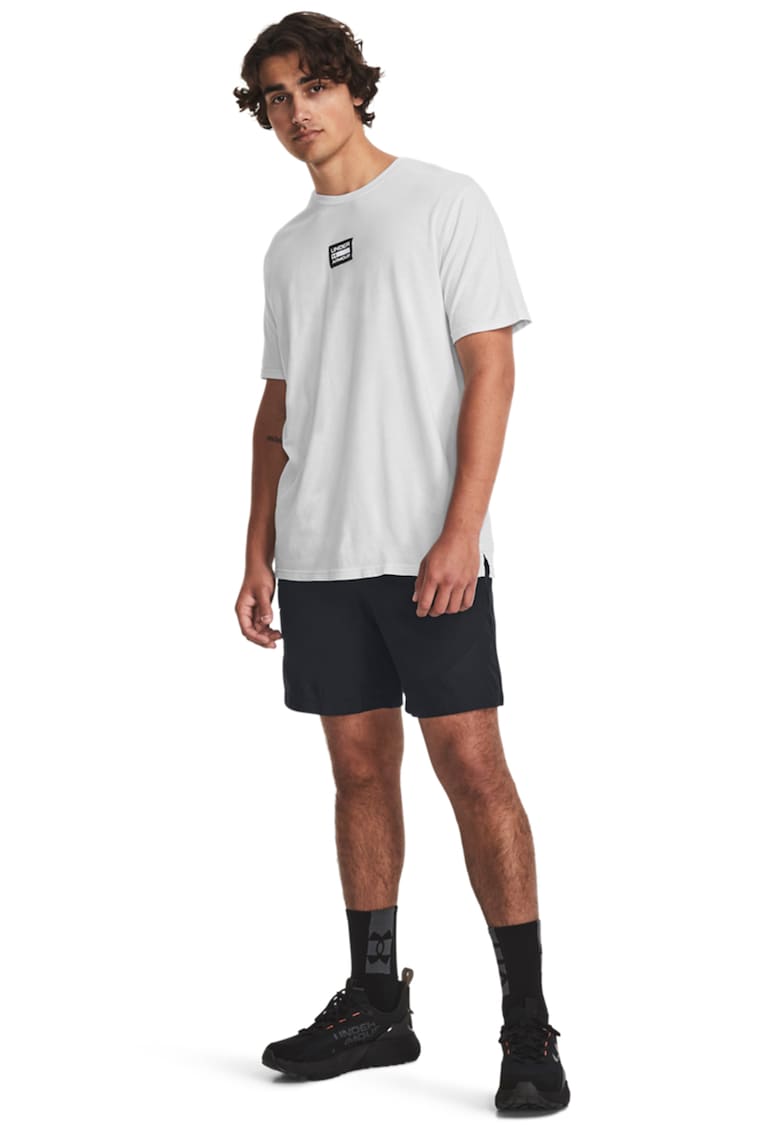 Tricou cu aspect decolorat pentru fitness Elevated Core - Gri deschis
