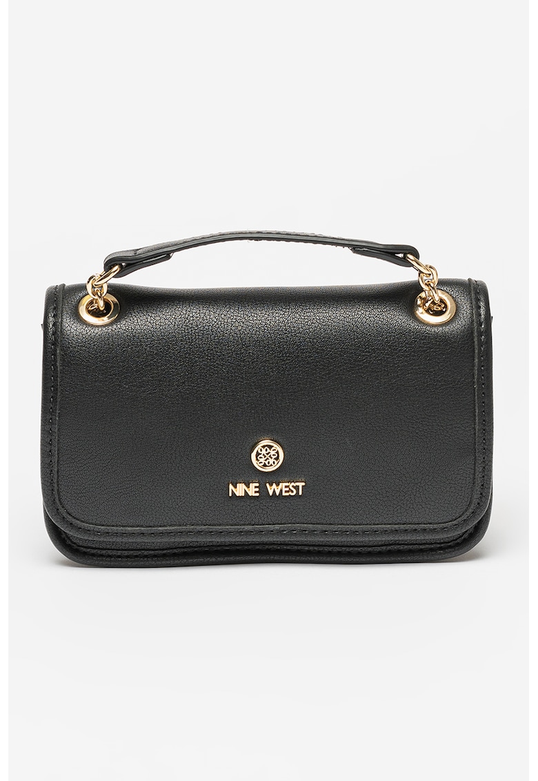 Geanta crossbody mica de piele ecologica Saoirse - Negru