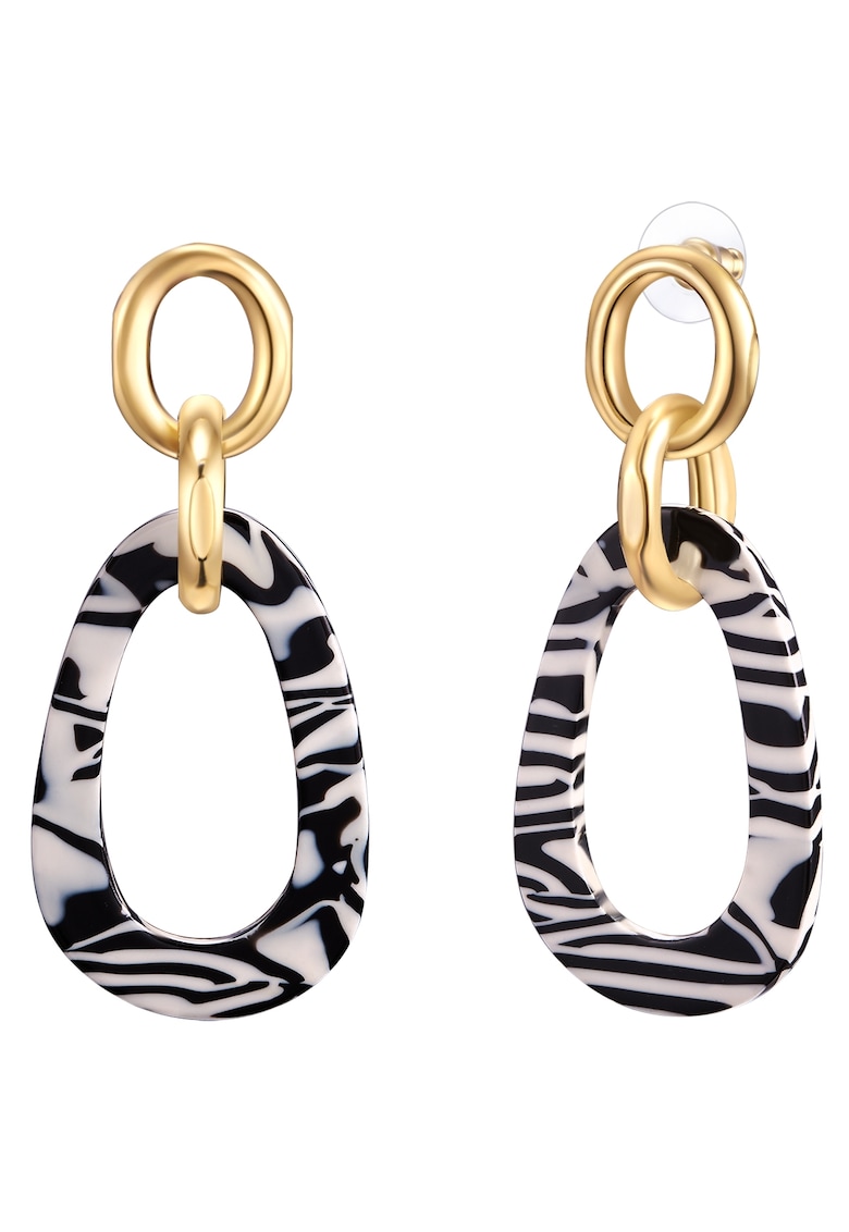 Cercei drop placat cu aur de 14K - Auriu