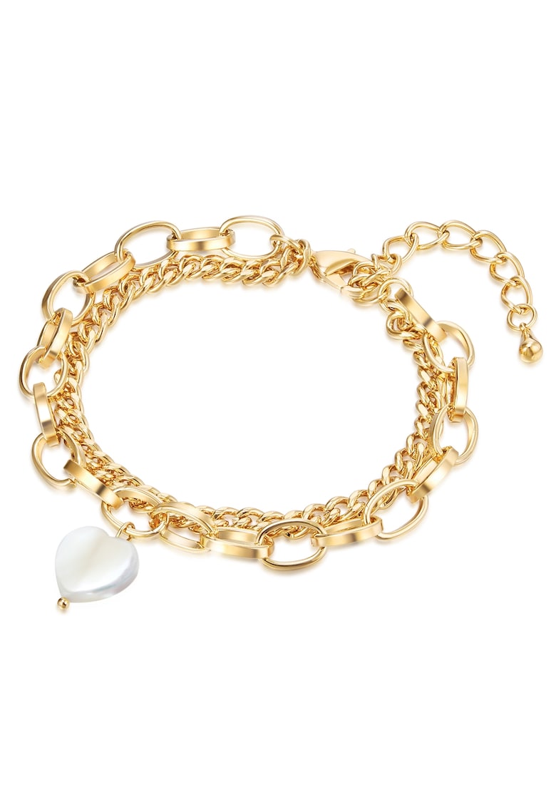 Bratara placata cu aur de 14K si decorata cu Mother of Pearl - Auriu