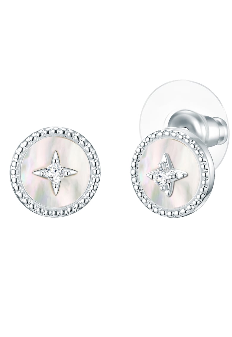 Cercei cu tija si Mother of Pearl - Argintiu