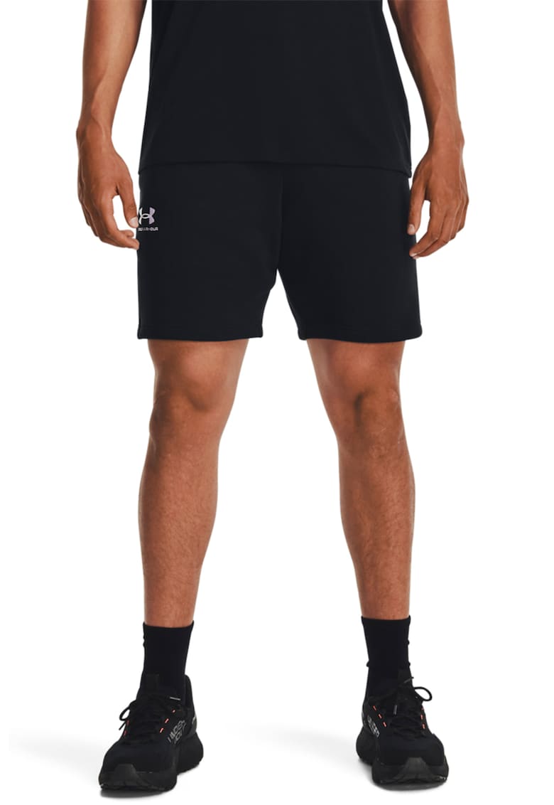 Pantaloni scurti cu talie medie - pentru fitness - Negru
