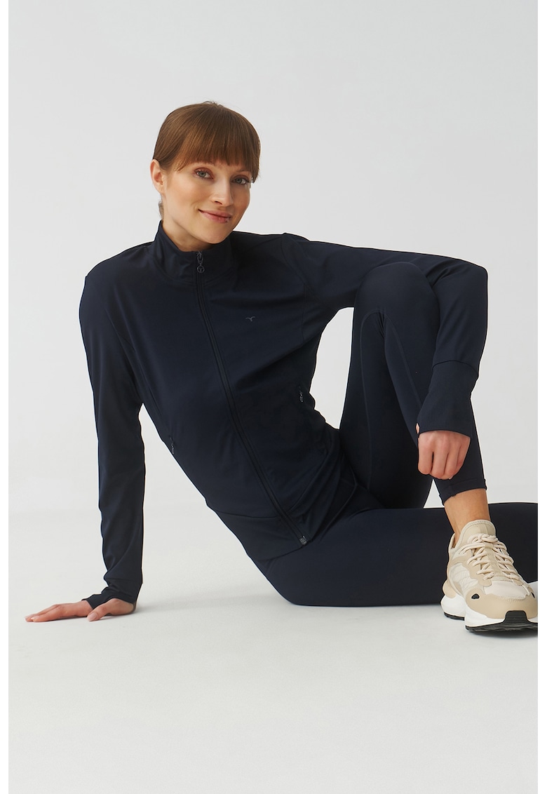 Bluza de trening cu fermoar Iguana - Albastru ultramarin
