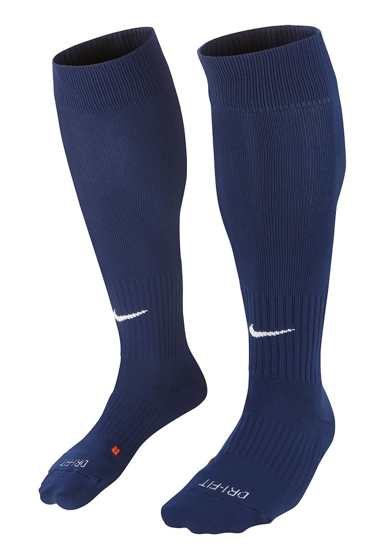 Sosete unisex lungi pana peste genunchi cu amortizare pentru fotbal Classic II - Bleumarin