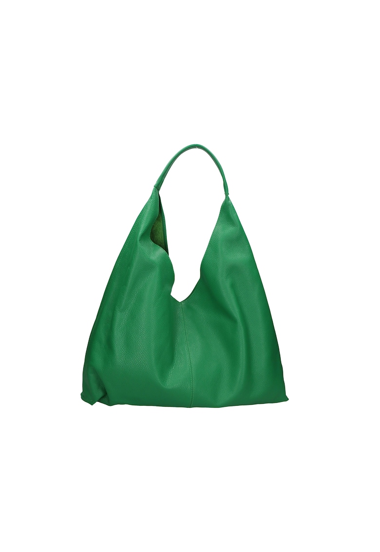 Geanta hobo de piele cu etui cu fermoar - Verde inchis