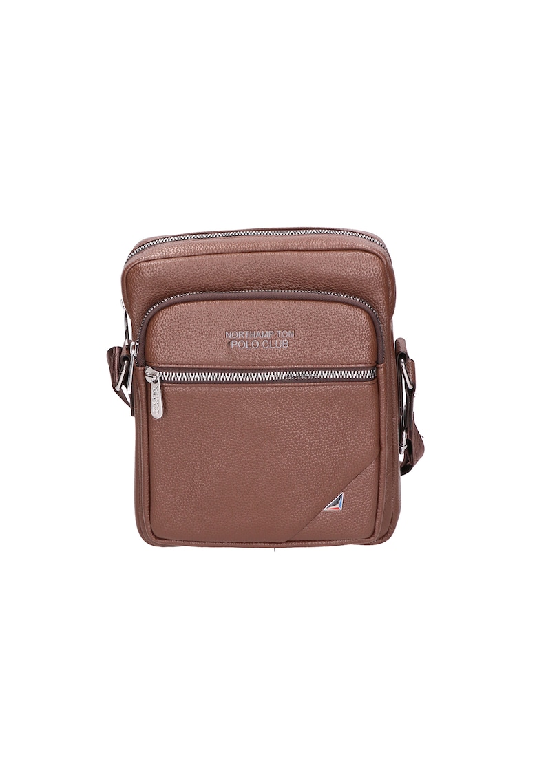 Geanta crossbody de piele ecologica - Maro deschis