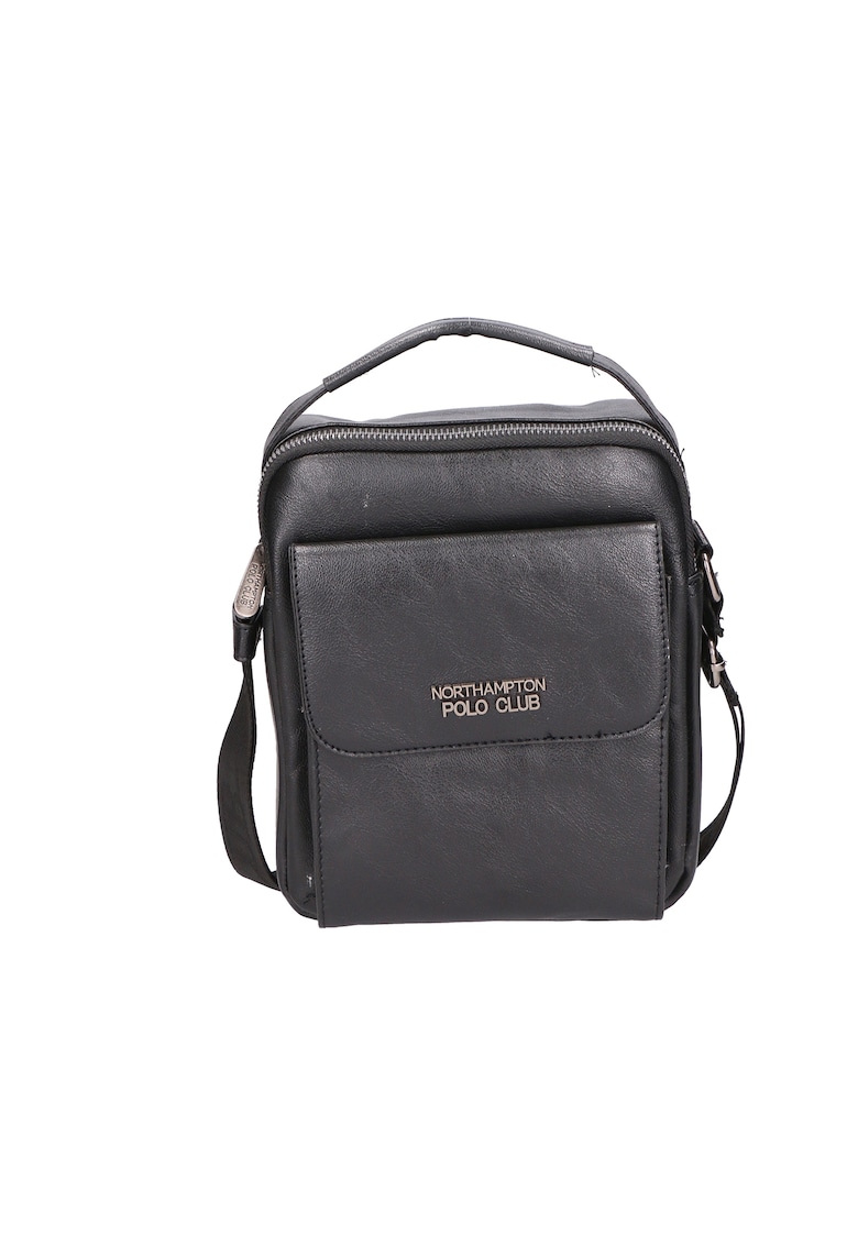 Geanta crossbody de piele ecologica - Negru