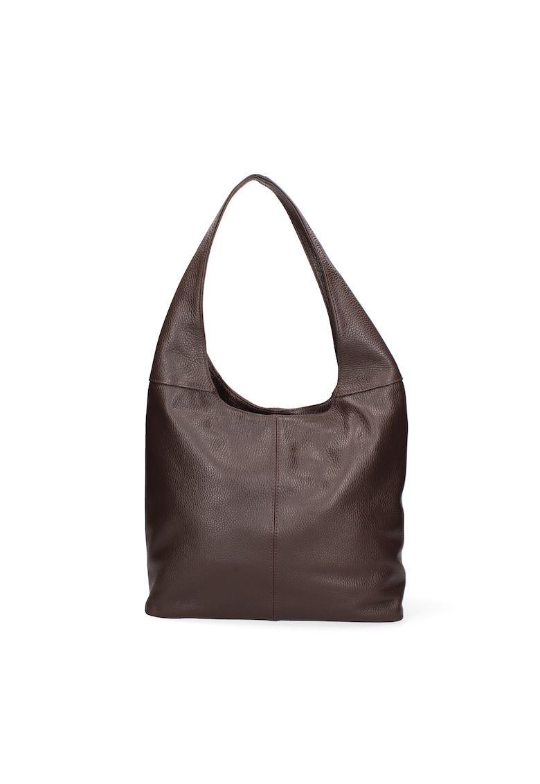 Geanta hobo de piele - Maro inchis