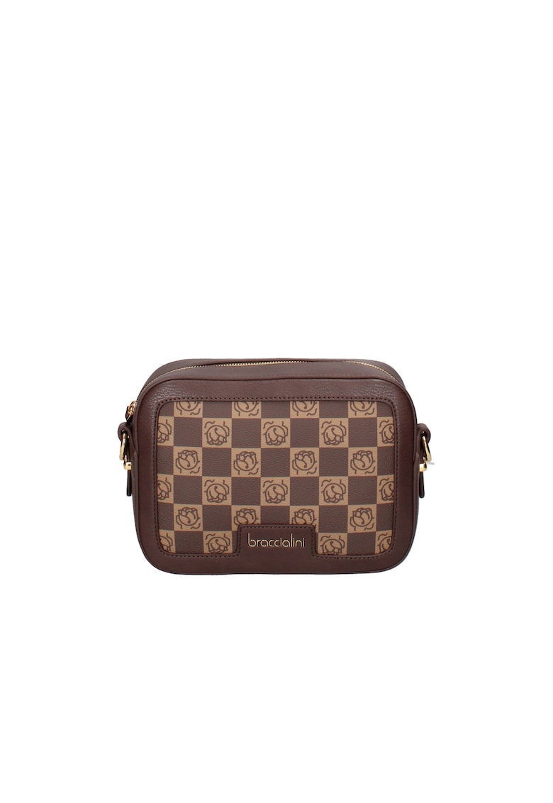 Geanta crossbody cu imprimeu - Maro