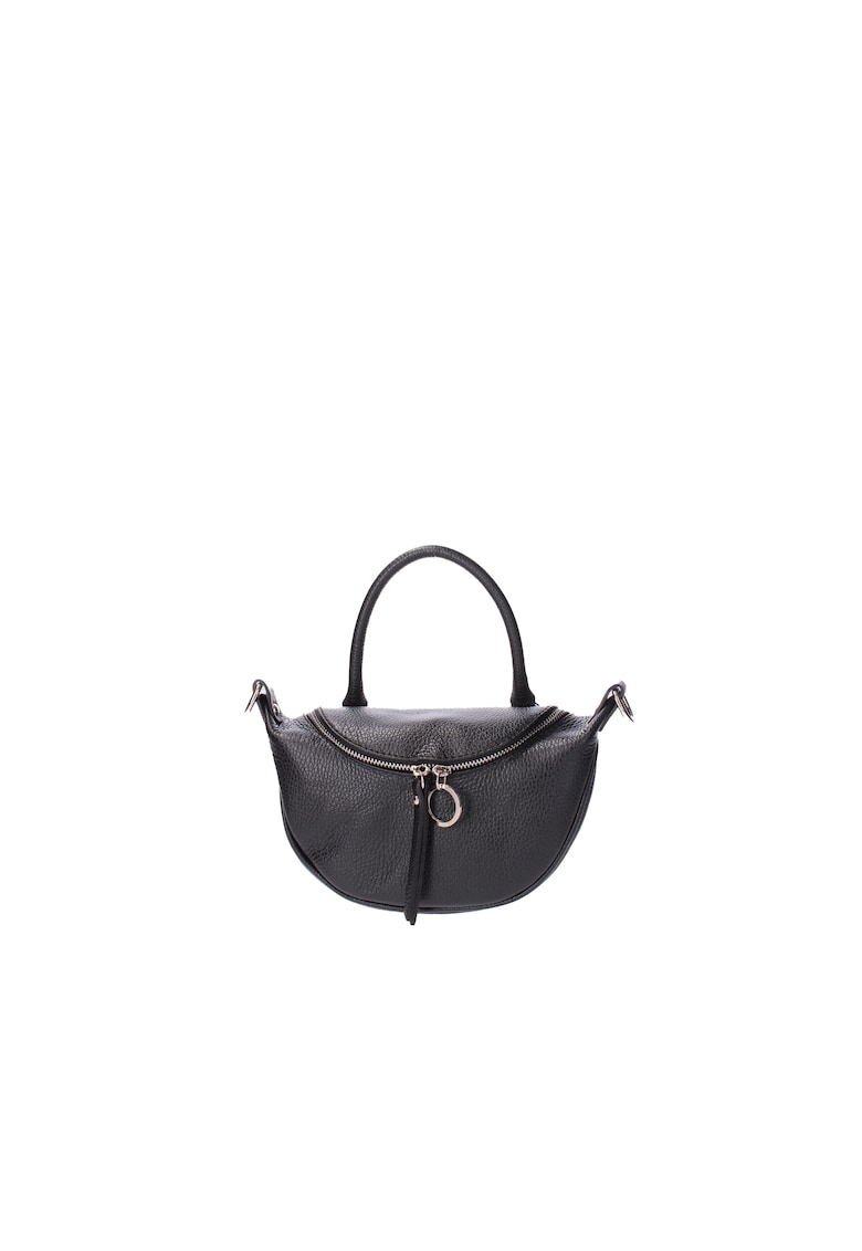 Geanta crossbody de piele - Negru