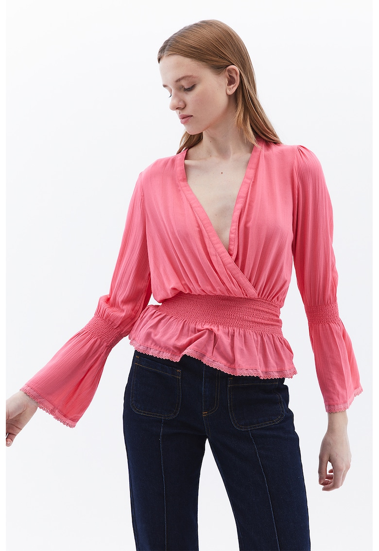 Oferte la Bluza cu decolteu adanc Vipdanluz - Roz deschis