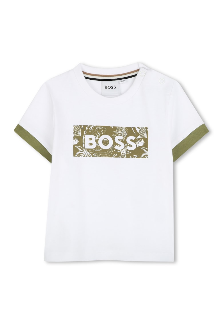 Oferte la Tricou din bumbac cu imprimeu logo - Alb