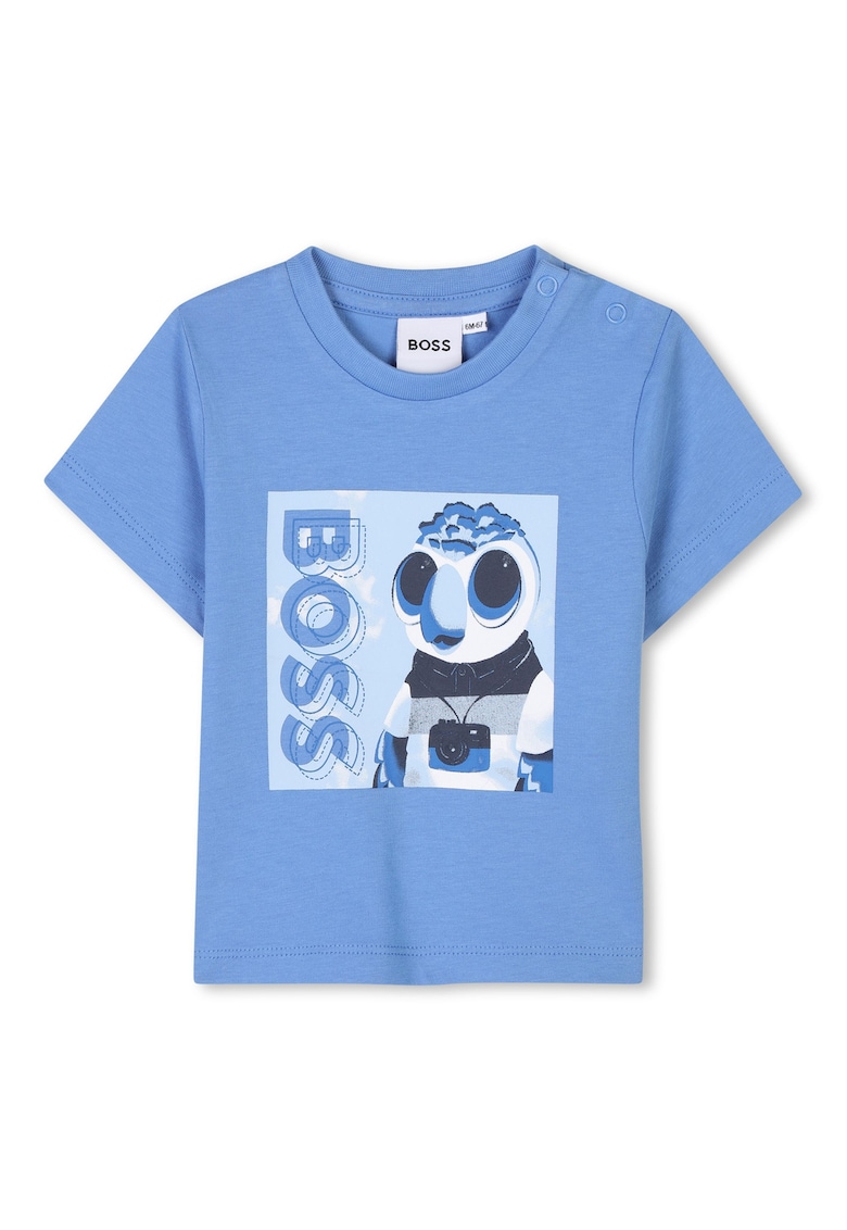 Oferte la Tricou din bumbac cu imprimeu grafic - Albastru pastel