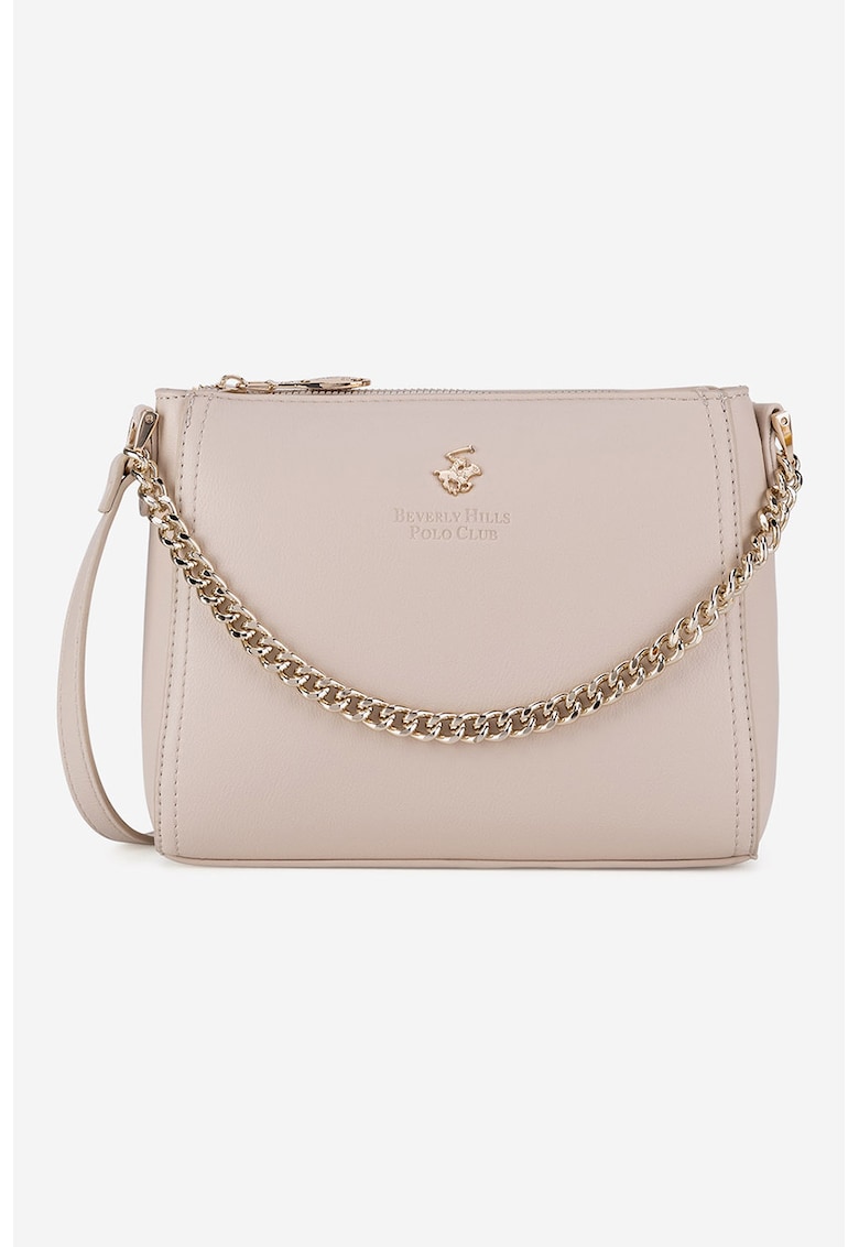 Oferte la Geanta crossbody de piele ecologica - Alb fildes