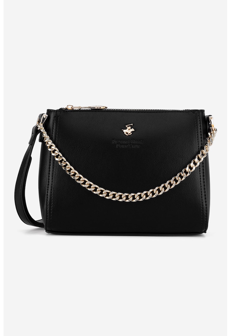 Oferte la Geanta crossbody de piele ecologica - Negru
