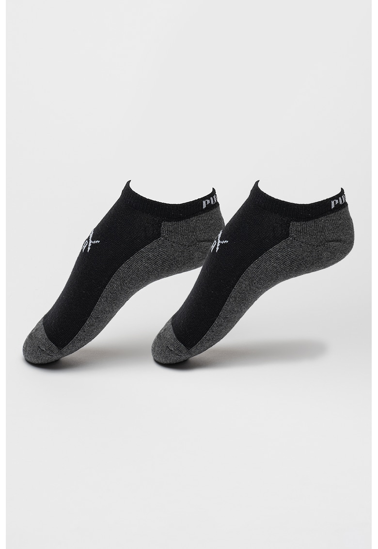 Oferte la Sosete scurte cu logo - Negru/Gri inchis melange