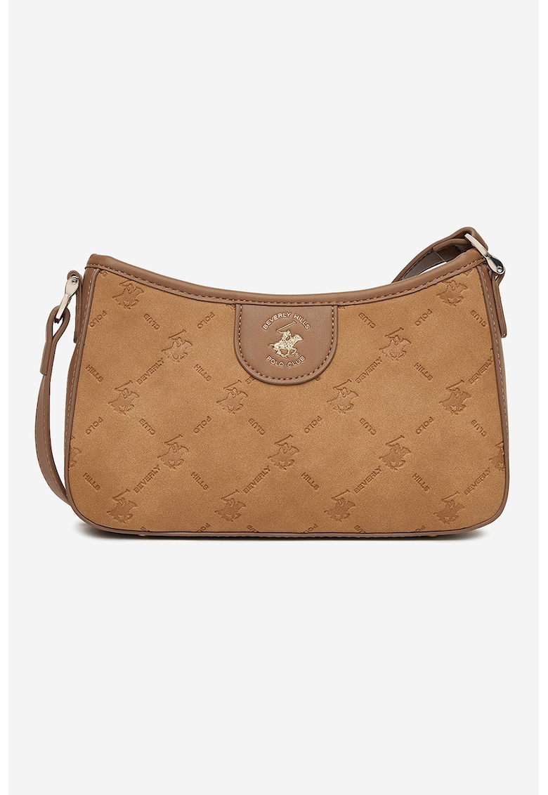 Oferte la Geanta crossbody de piele ecologica - Maro taupe/Caramel