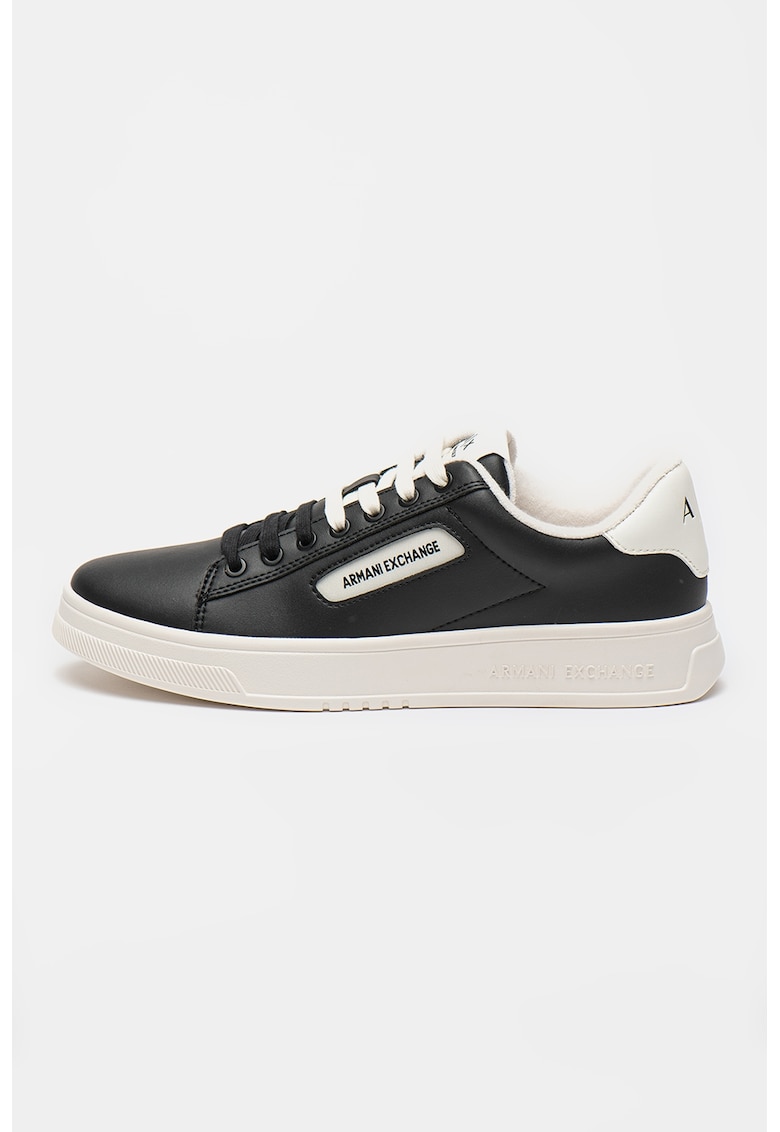 Oferte la Pantofi sport low-cut de piele ecologica - Negru