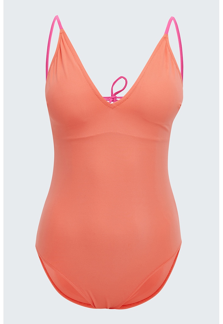 Oferte la Costum de baie intreg cu decolteu in V - Coral