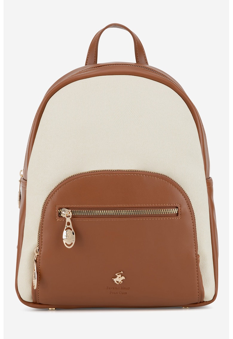 Oferte la Rucsac cu insertii de panza - Caramel/Bej deschis