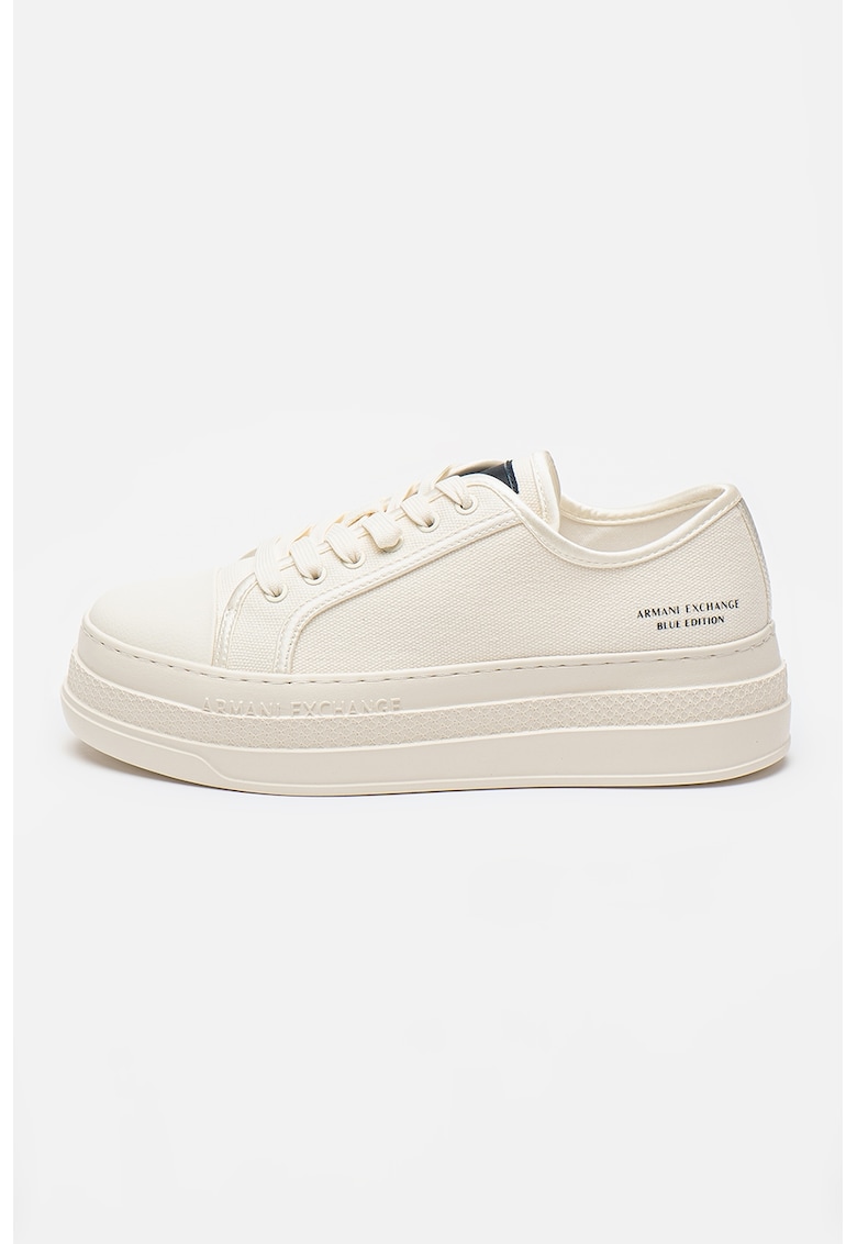 Oferte la Pantofi sport flatform de panza - Crem