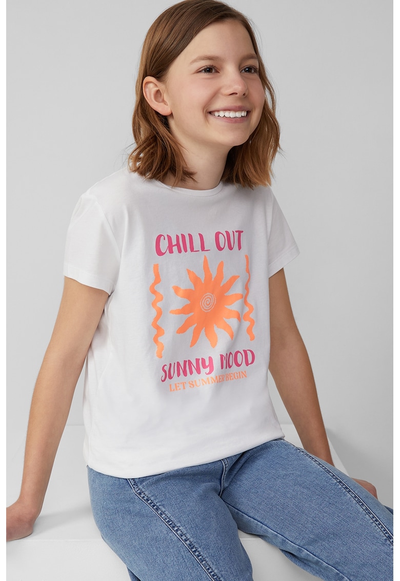 Oferte la Tricou regular fit cu design grafic - Portocaliu/Roz fandango/Alb optic
