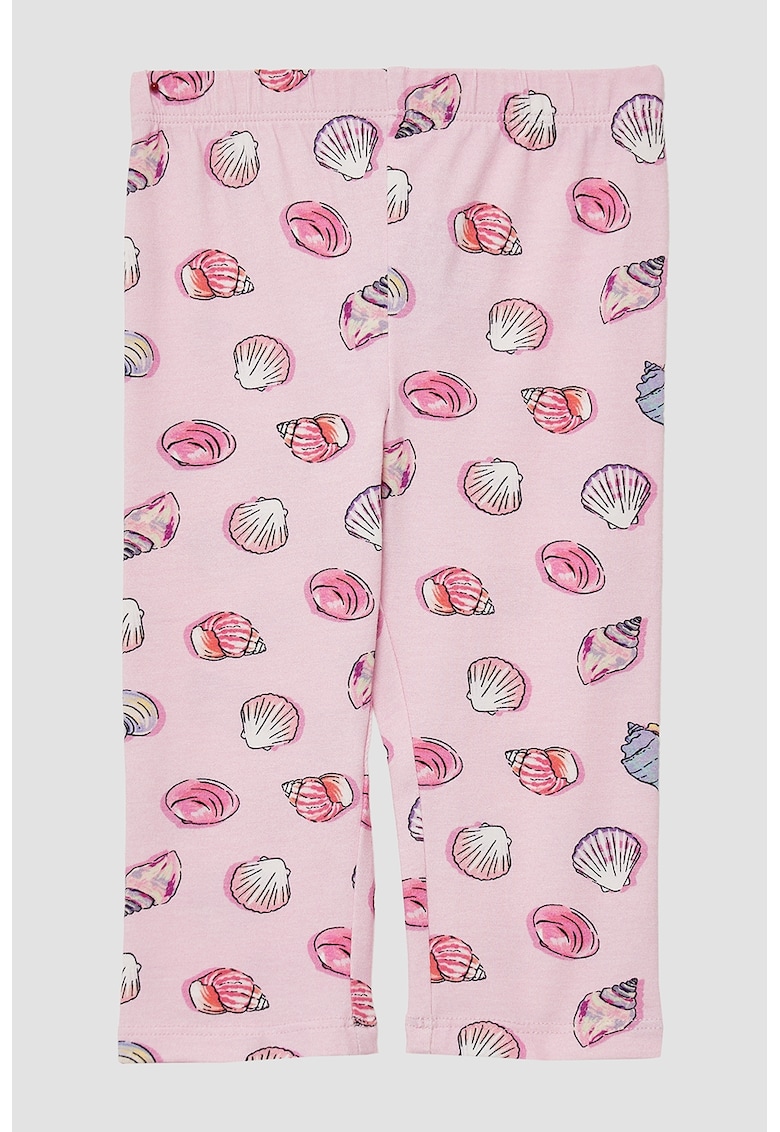 Oferte la Pantaloni din amestec de bumbac cu imprimeu - Roz pastel