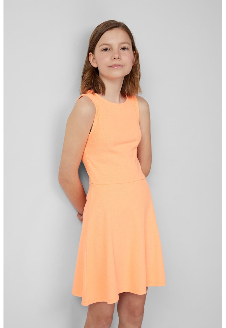 Oferte la Rochie midi cu croiala evazata - Roz fandango/Portocaliu pal/Alb murdar