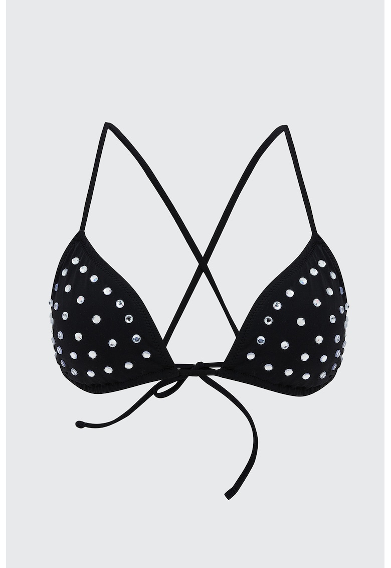Oferte la Sutien de baie cu strasuri - Negru