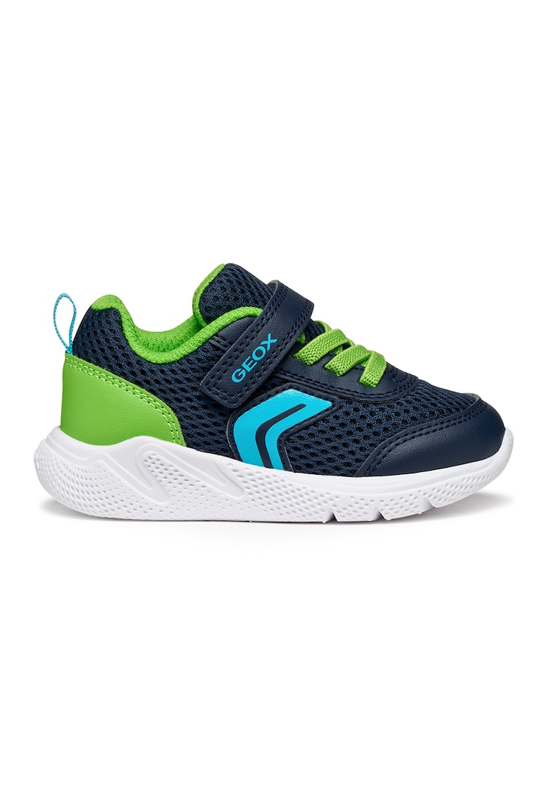 Oferte la Pantofi sport Sprintye din plasa si insertii din piele ecologica - Verde electric/Bleumarin