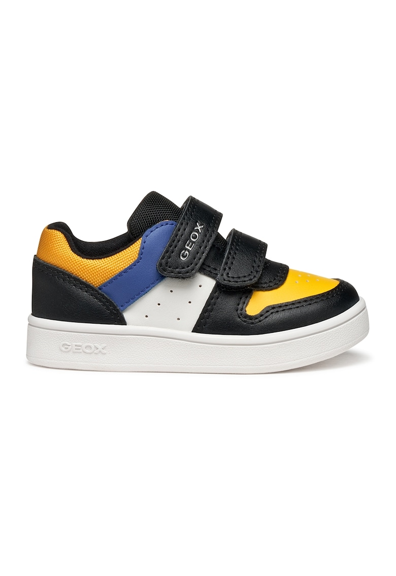 Oferte la Pantofi sport din piele ecologica cu garnituri din material textil - Negru/Galben