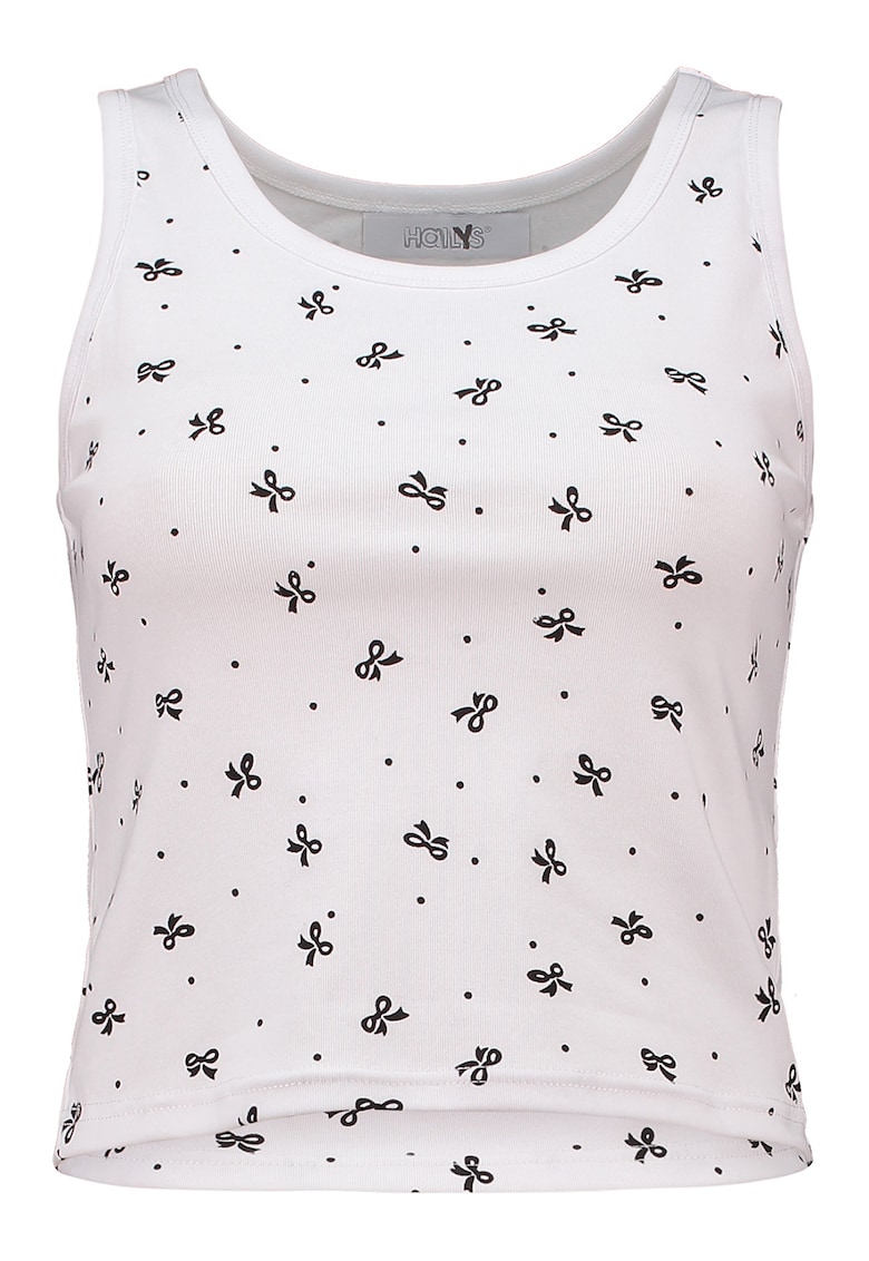 Oferte la Top crop cu imprimeu - Alb/Negru