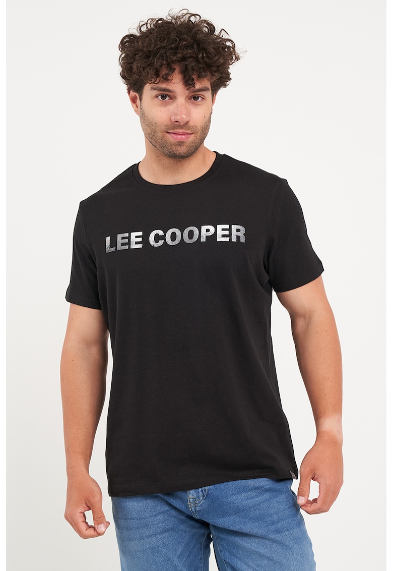 Oferte la Tricou din bumbac cu logo - Negru