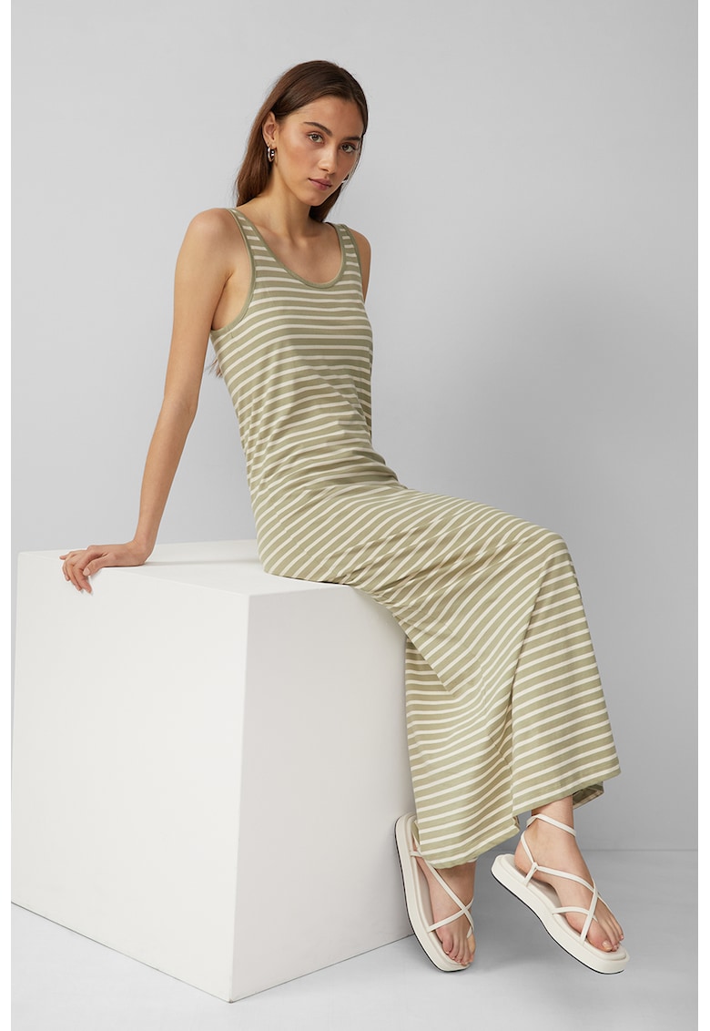 Oferte la Rochie maxi cu model in dungi - Verde pal