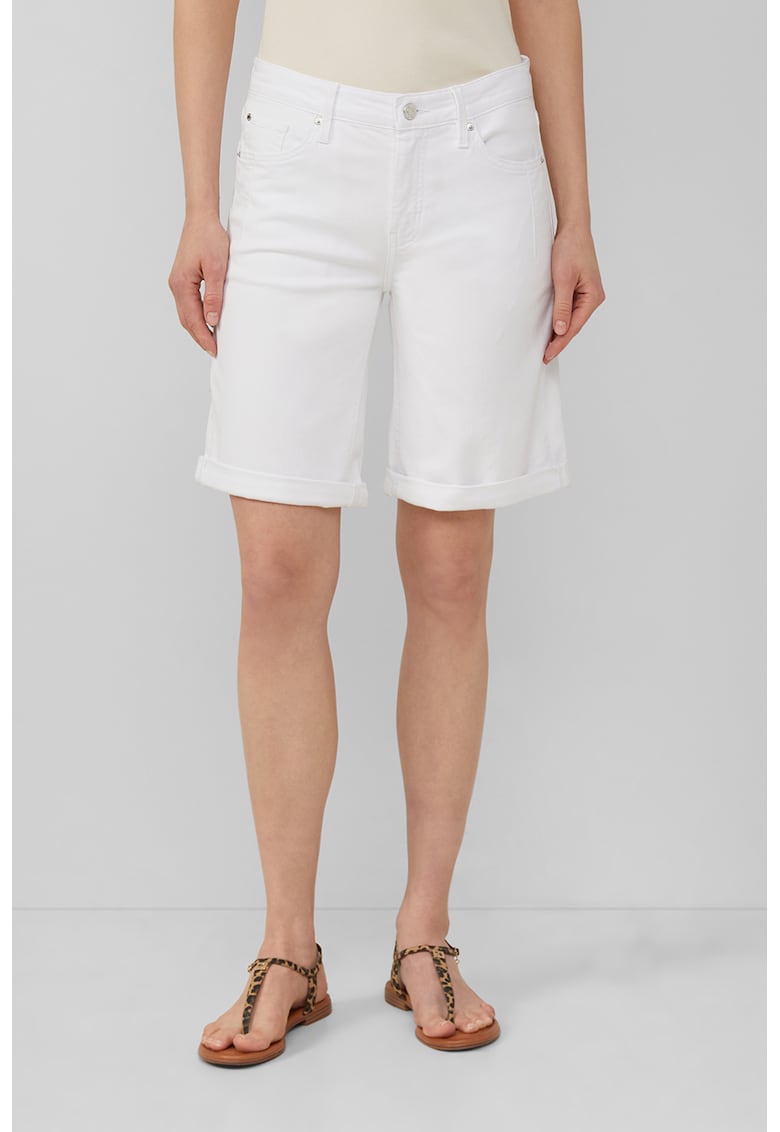 Oferte la Bermude din denim cu croiala dreapta Karolin - Alb optic