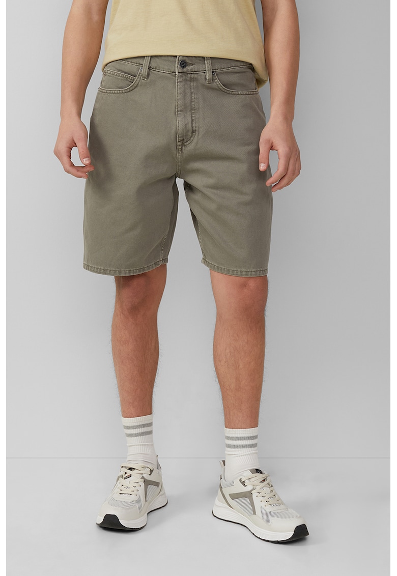 Oferte la Bermude cu talie medie - Kaki