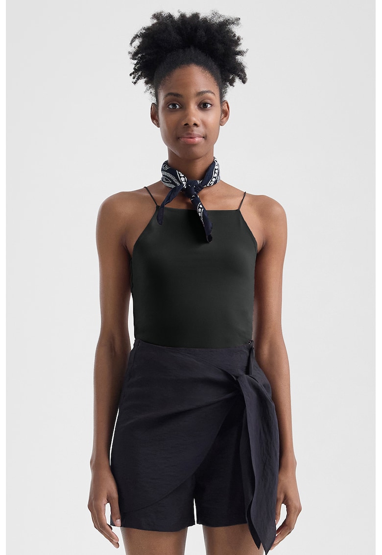 Oferte la Top crop cu decolteu patrat - Negru