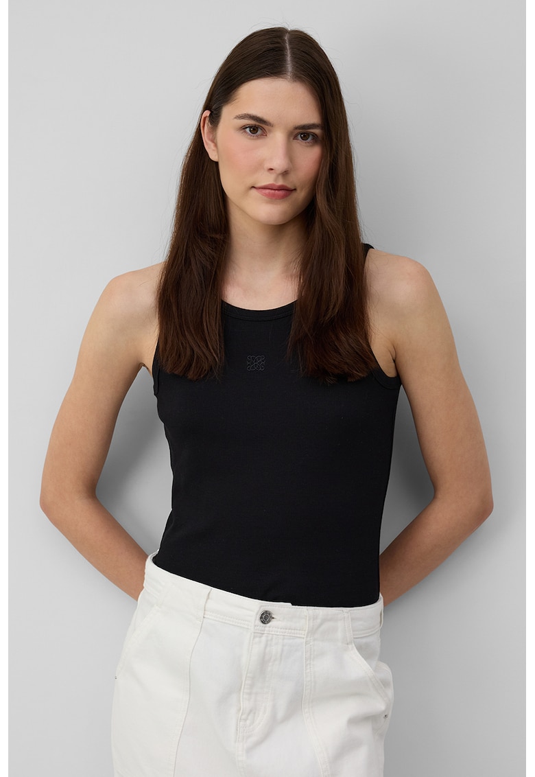 Oferte la Top slim-fit - Negru