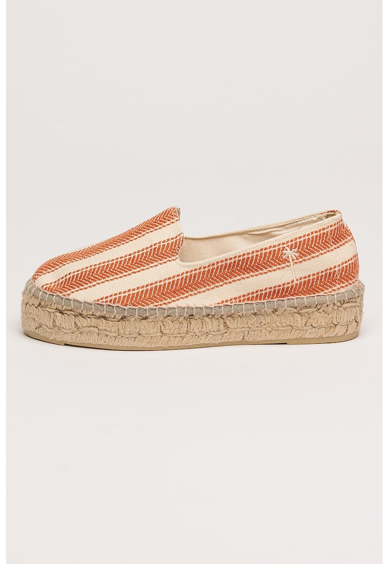 Oferte la Espadrile din material textil Portofino - Alb fildes/Bej/Caramiziu
